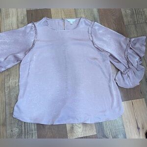 Pink Bell Sleeve Blouse